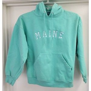 Exist Sportsline Hoodie Maine Long sleeve Size Large Pull Over Teal Color